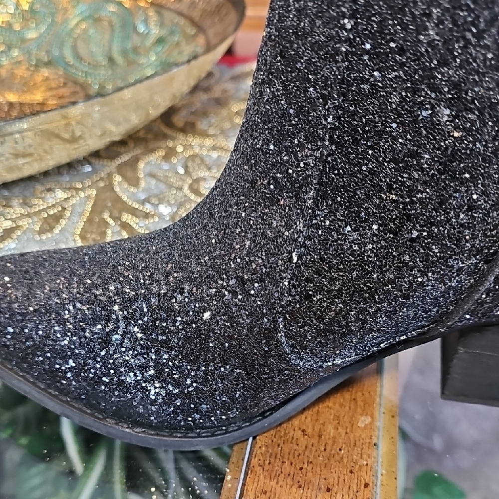 Not Rated Glitter Ankle Boots - Black - Picture 5 of 11